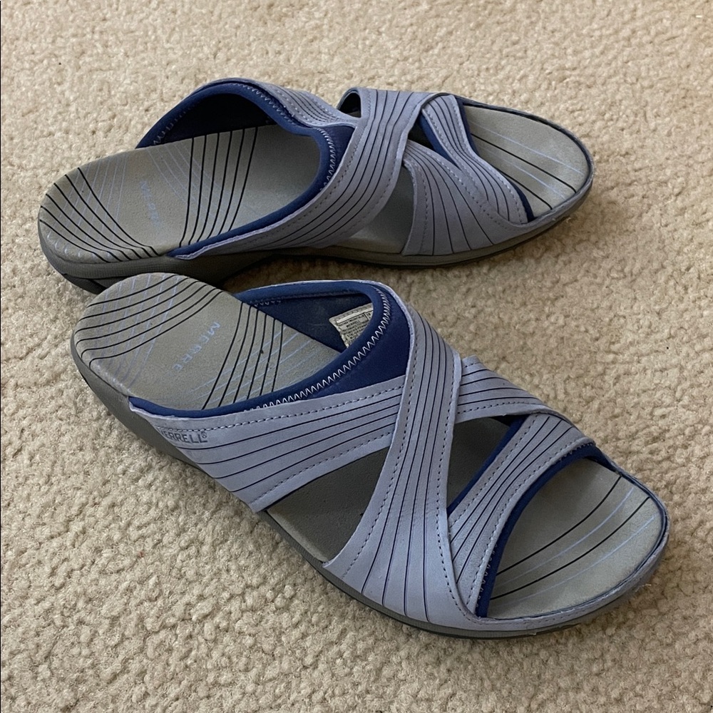 Vintage Merrell Heather Twilight Blue Slide Sandals, Size  7